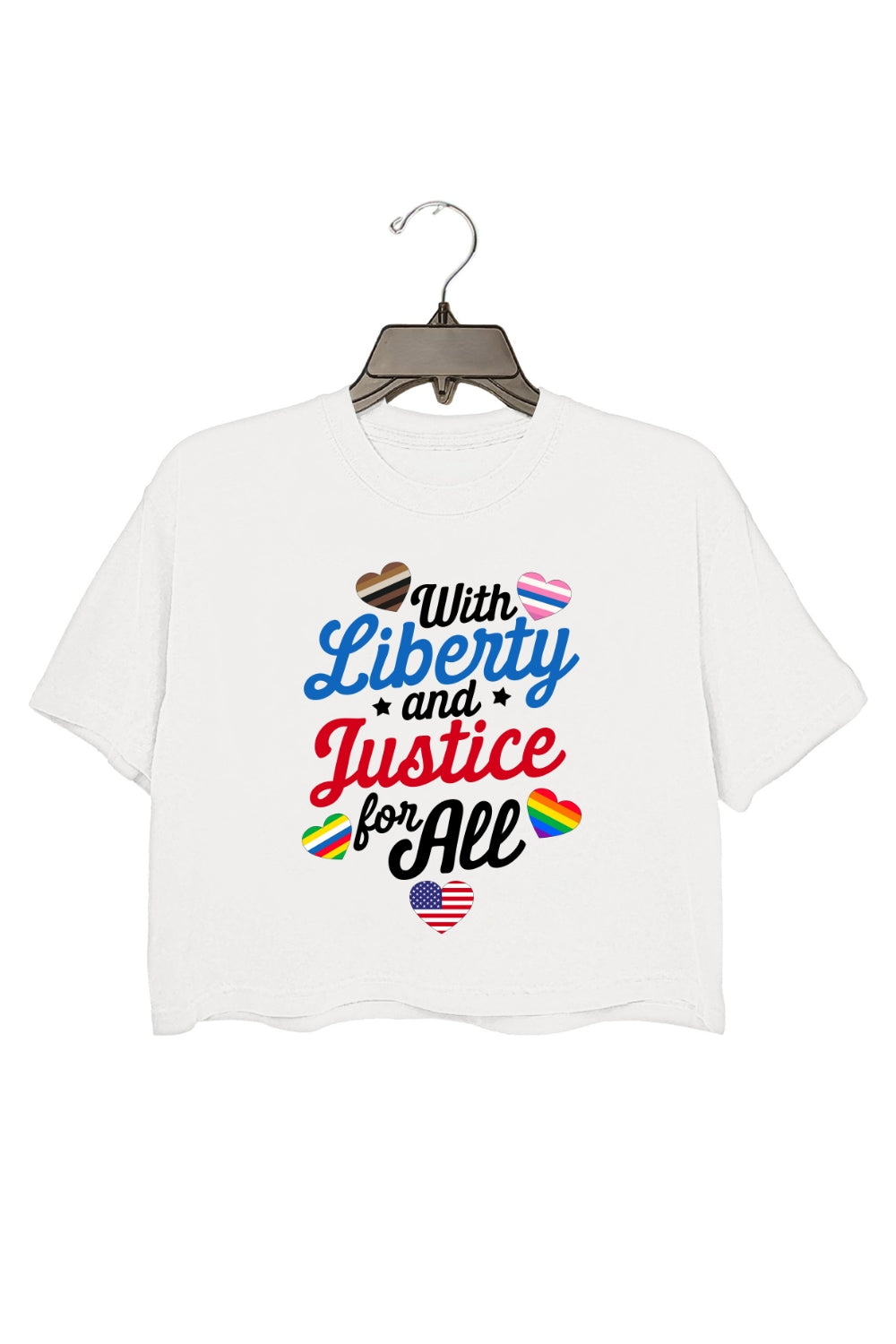 With Liberty And Justice For All Crop Top