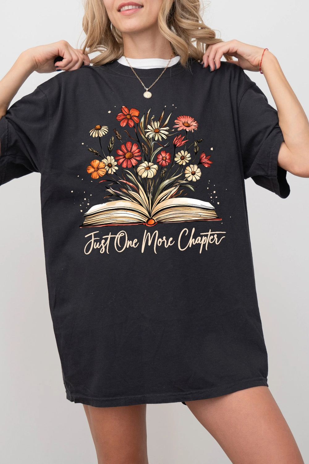 Just One More Chapter Fall Books Tee