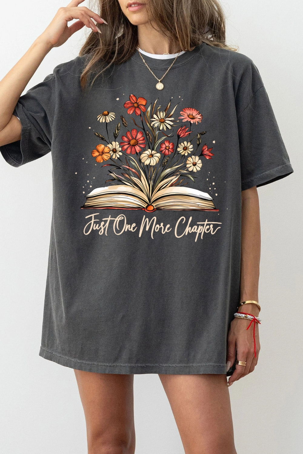 Just One More Chapter Fall Books Tee