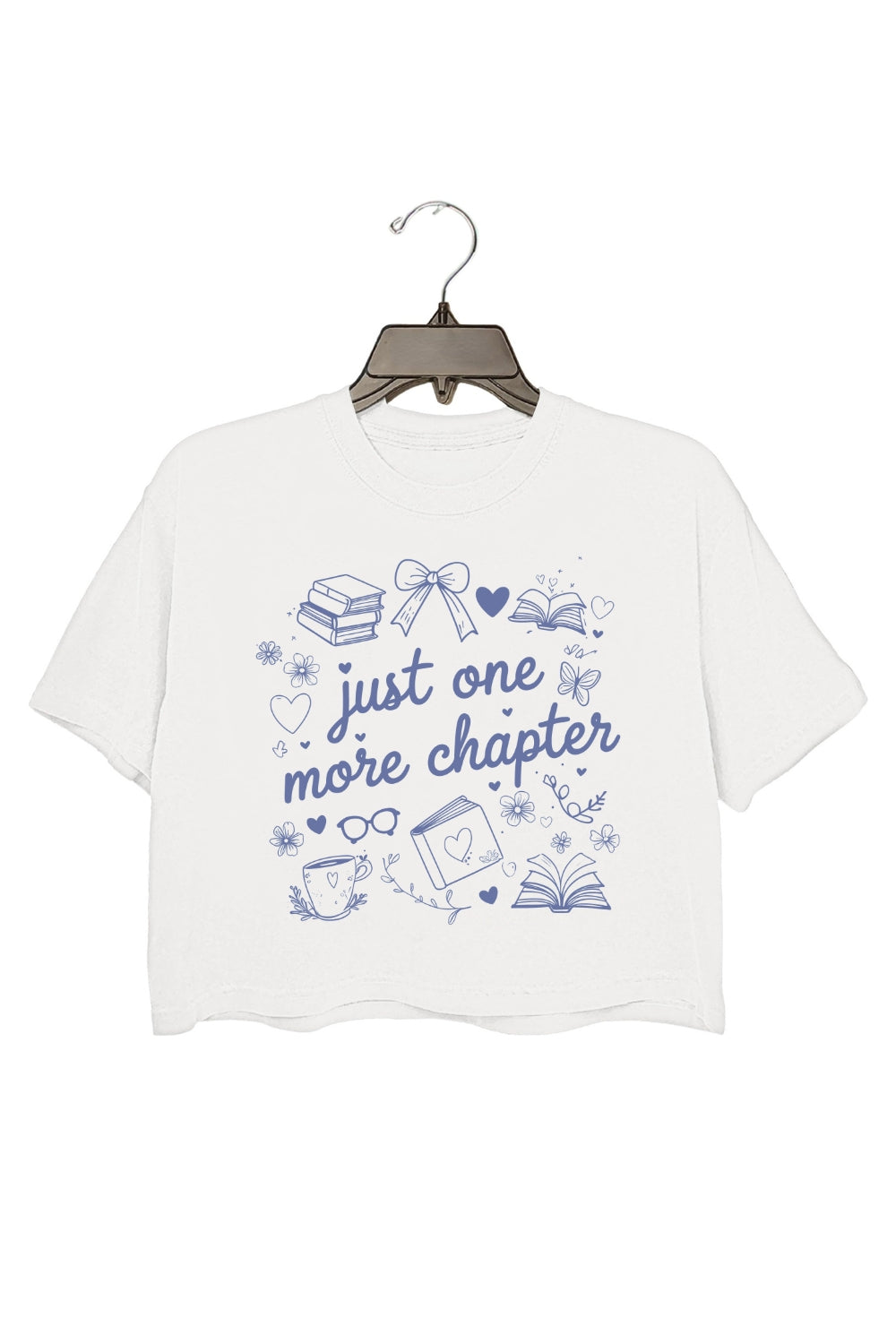 Just One More Chapter Bookish Crop Top For Women