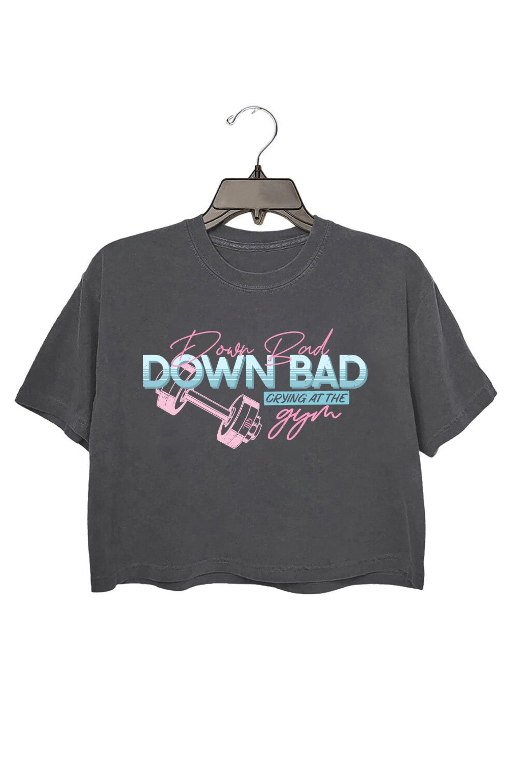 Down Bad Crying At The Gym Crop Top For Women