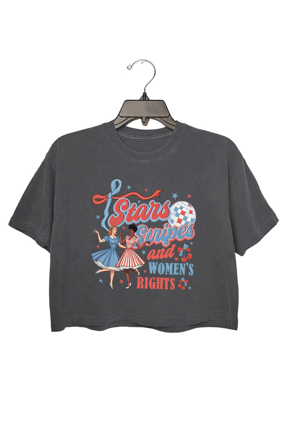 Feminist Stars Stripes And Women's Rights Crop Top For Women