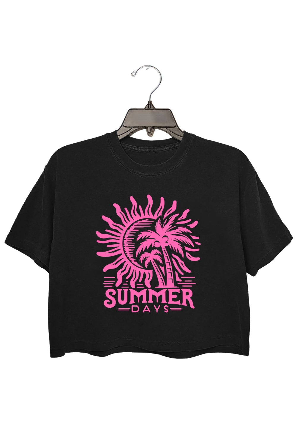 Retro Summer Day Beach Crop Top For Women