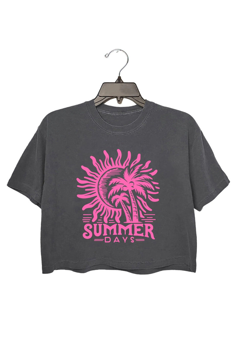 Retro Summer Day Beach Crop Top For Women