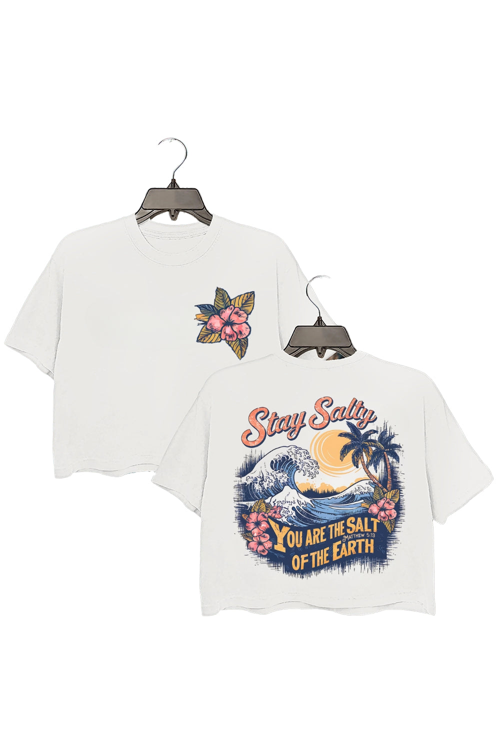 Salty Retro Christian Boho Bible Crop Top For Women