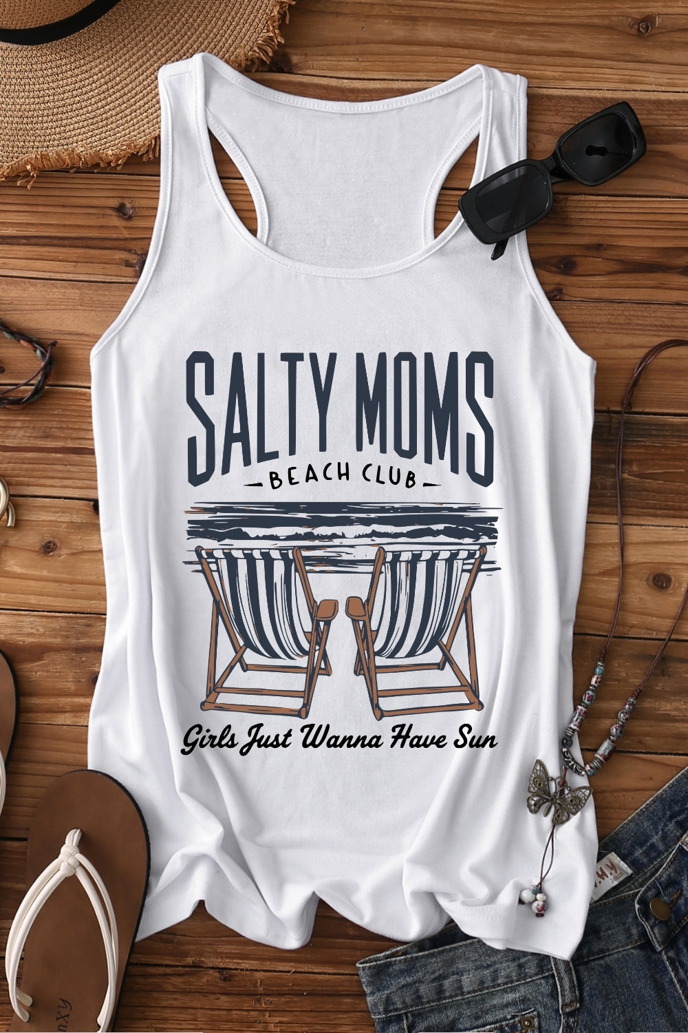 Salty Moms Beach Club Tank Top For Women