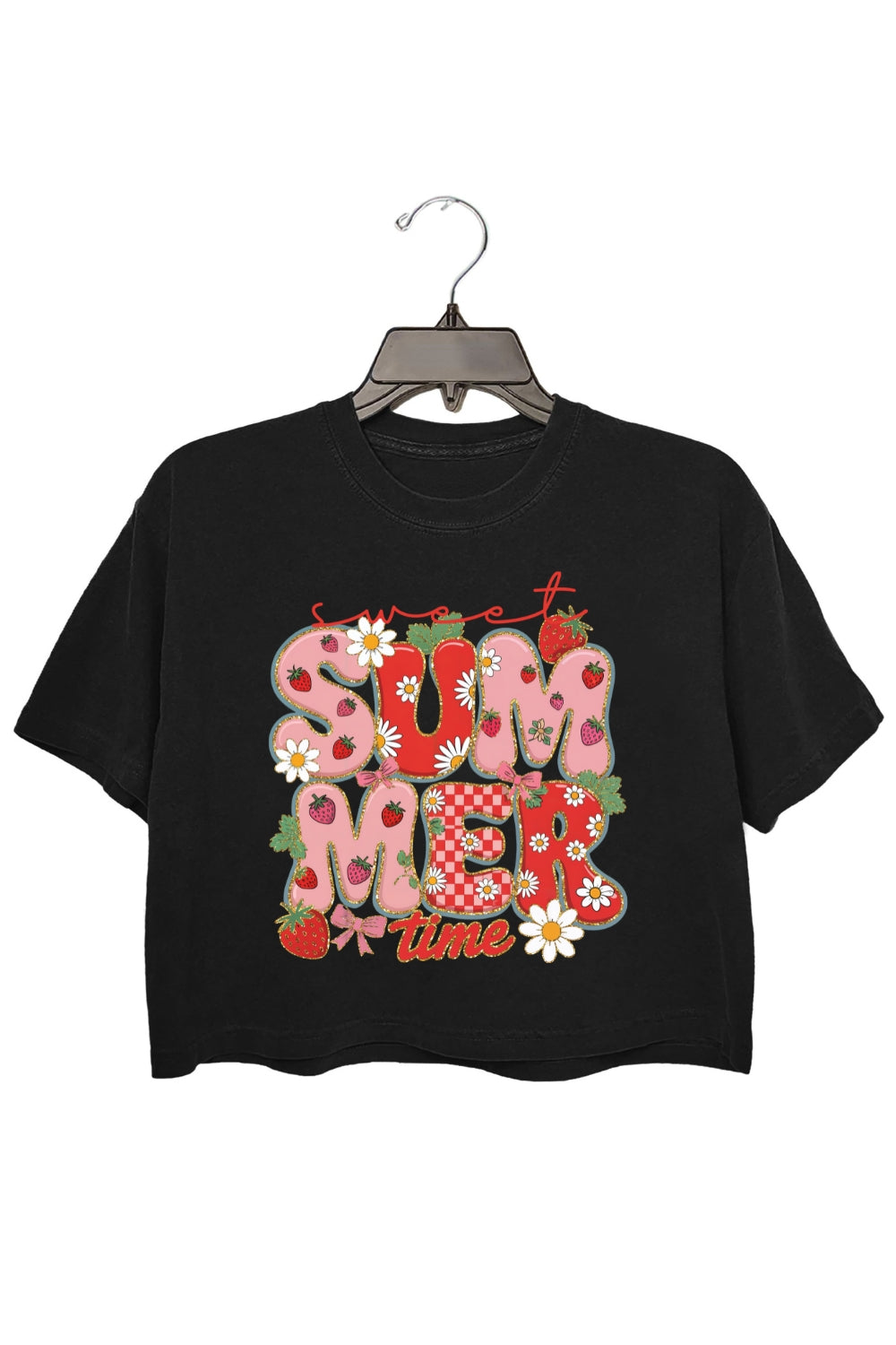 Sweet Summer Time Strawberry Crop Top For Women