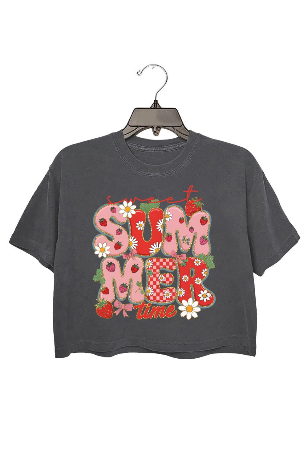 Sweet Summer Time Strawberry Crop Top For Women