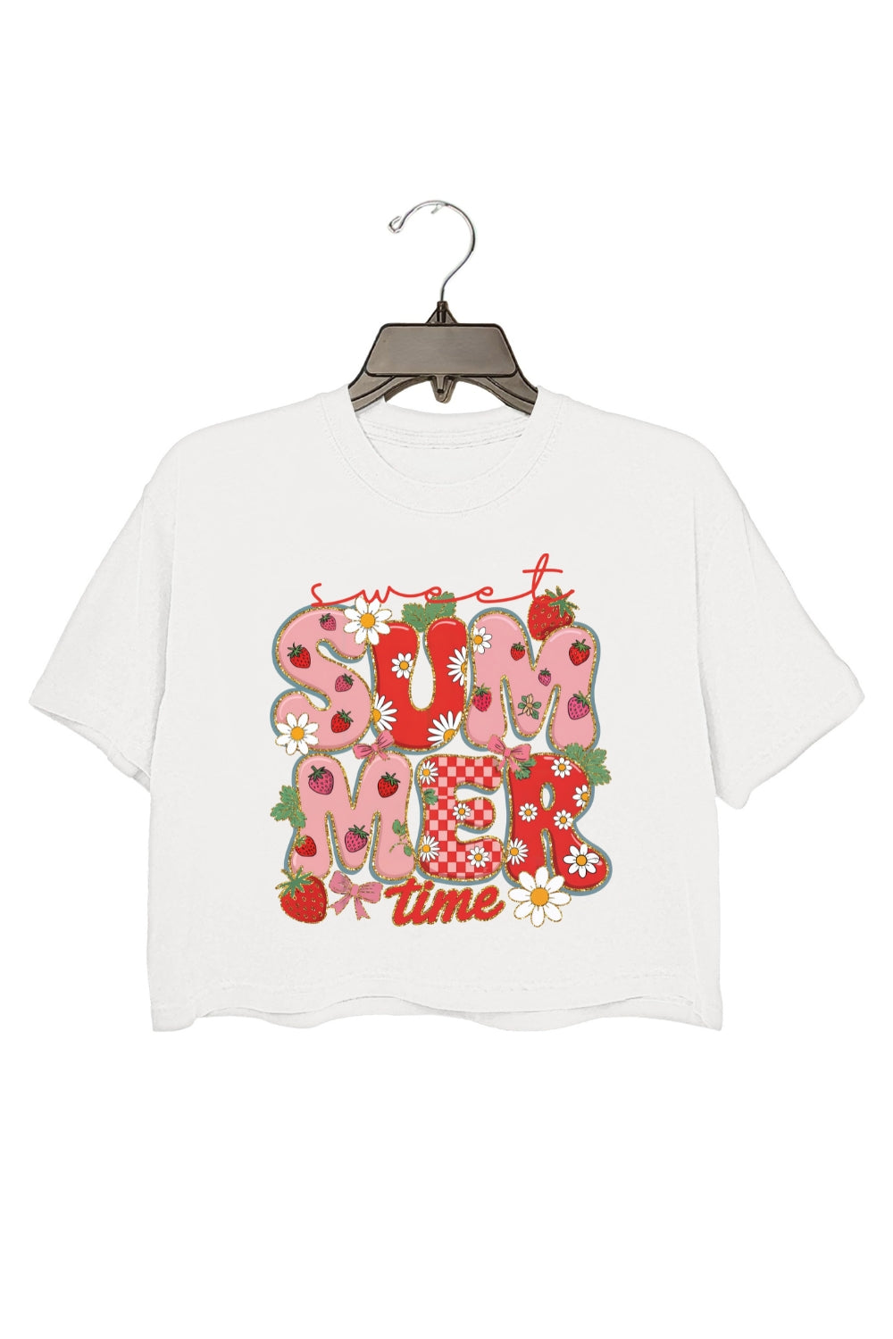 Sweet Summer Time Strawberry Crop Top For Women