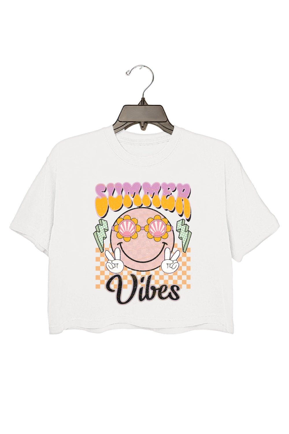 Summer Vibes Smile Face Crop Top For Women