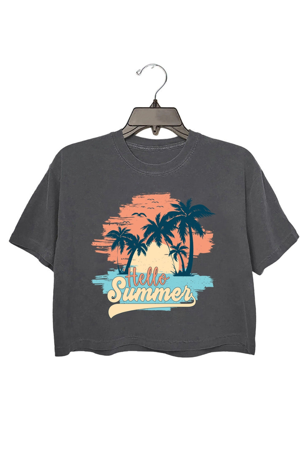 Hello Summer Sunset Crop Top For Women