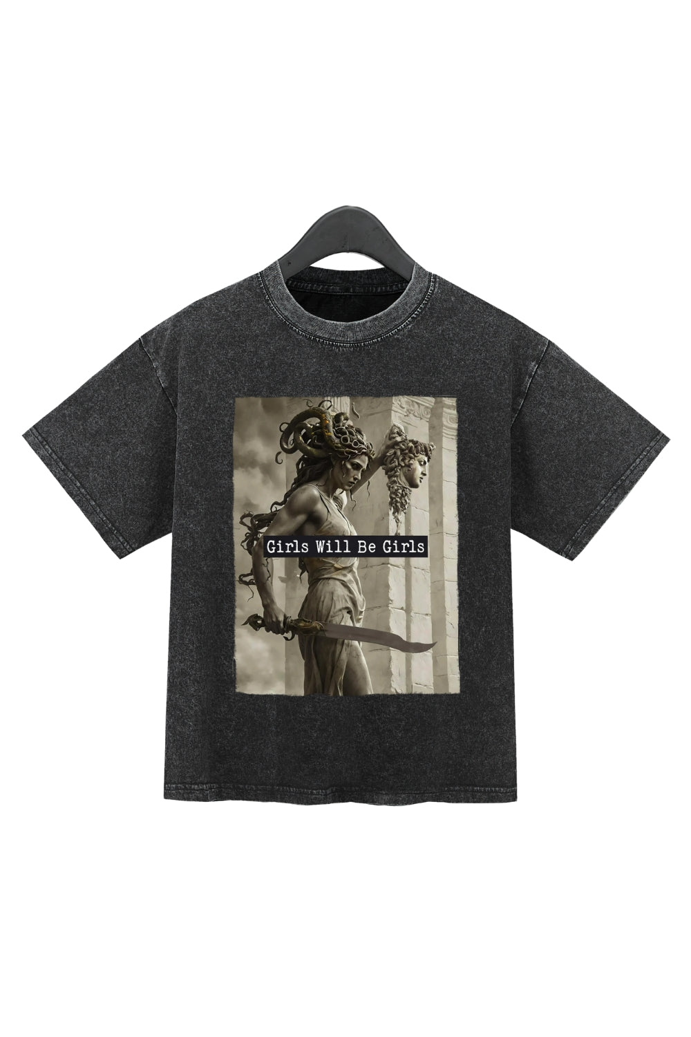 Girls Will Be Girls Medusaa With The Head Washed Crop Tee