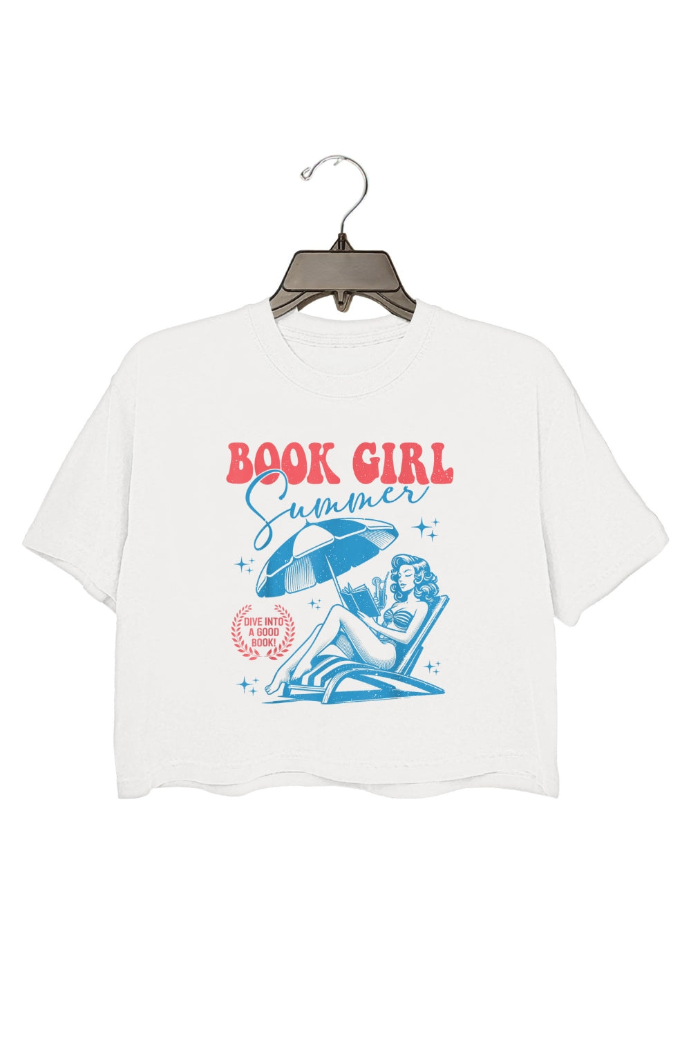 Book Girl Summer Beach Crop Top For Women