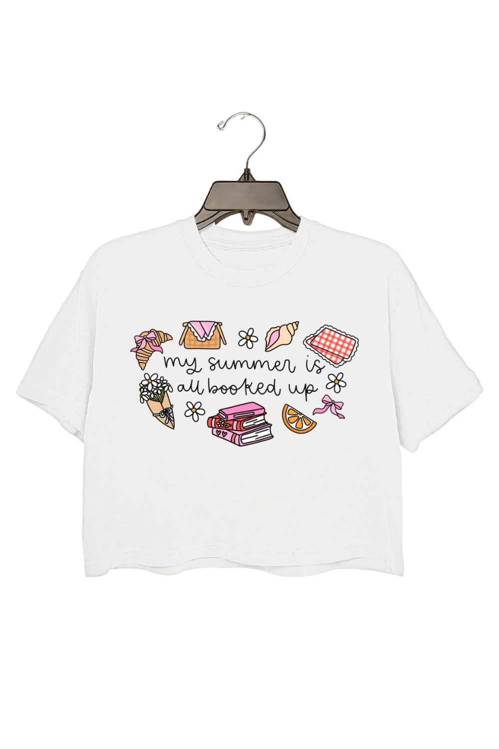 My Summer Is All Booked Up Crop Top For Women