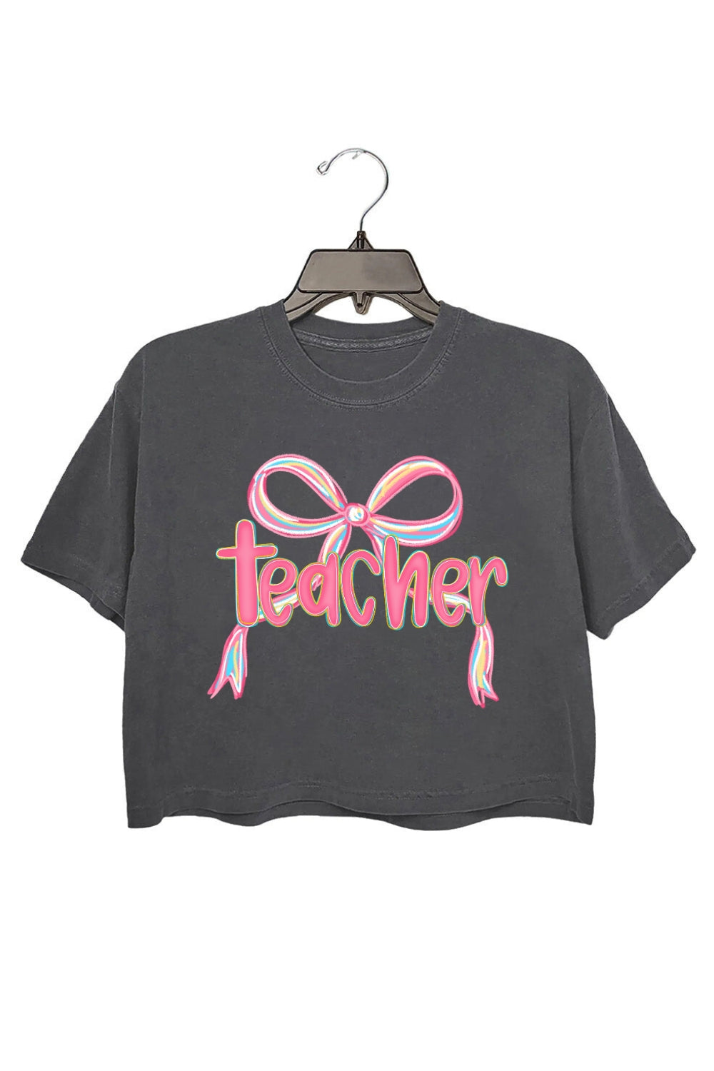 Teacher Coquette Bow Crop Top For Women
