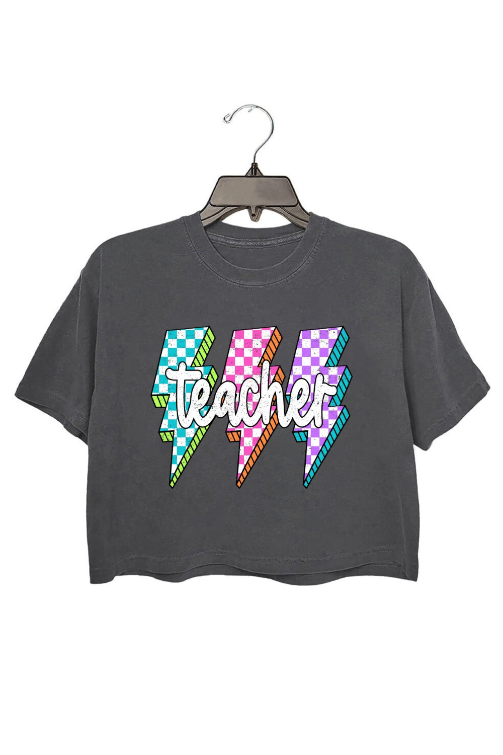 Lightning Bolt Teacher Crop Top For Women