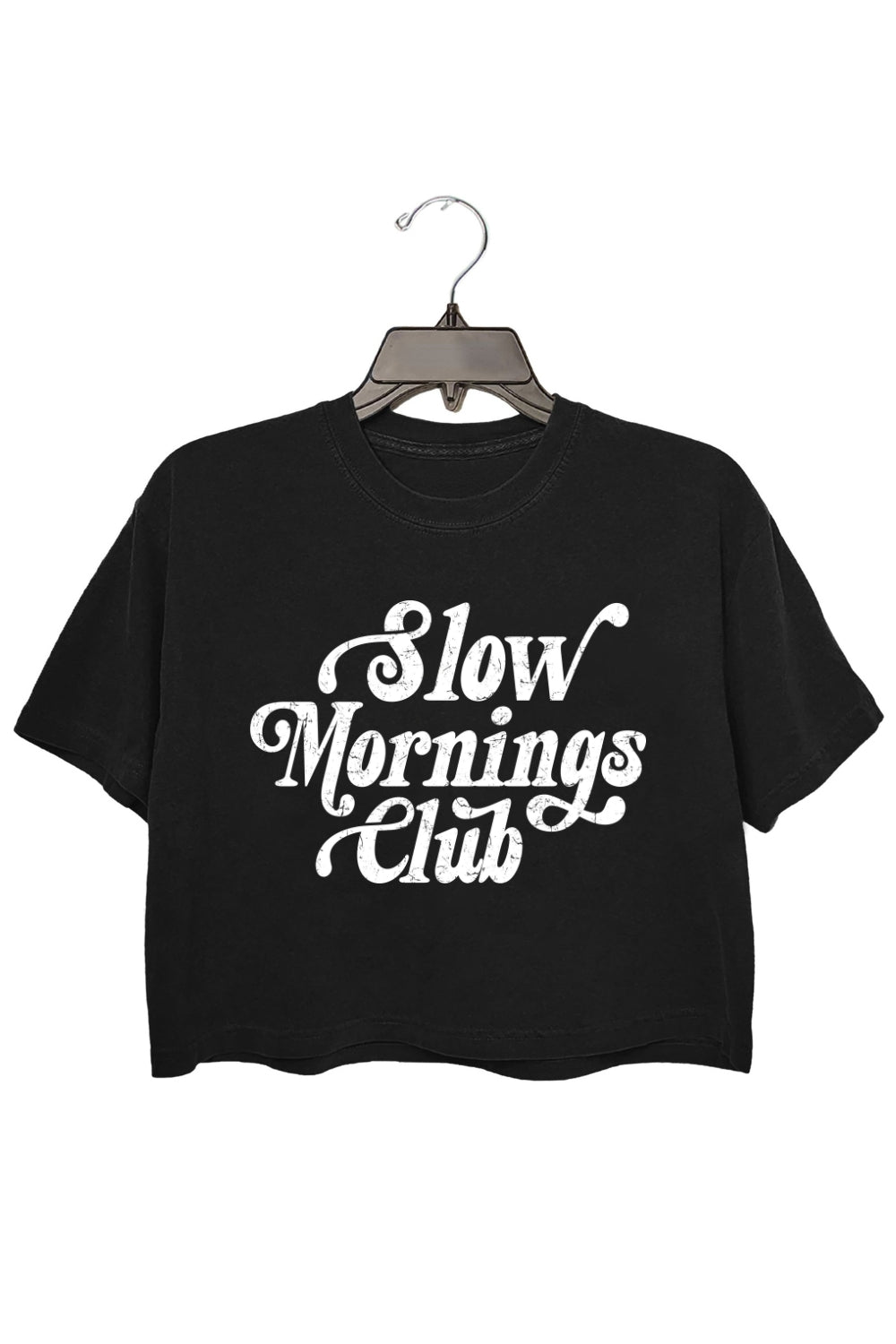 Slow Mornings Club Crop Top For Women