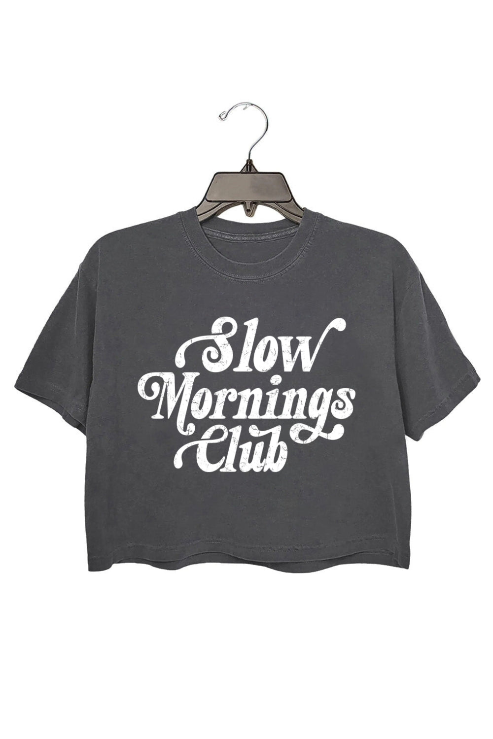 Slow Mornings Club Crop Top For Women