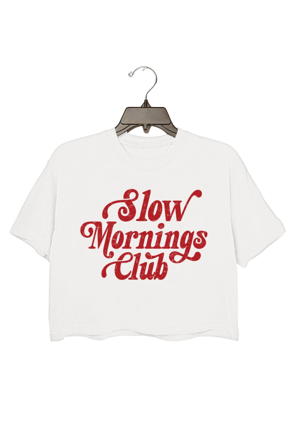 Slow Mornings Club Crop Top For Women