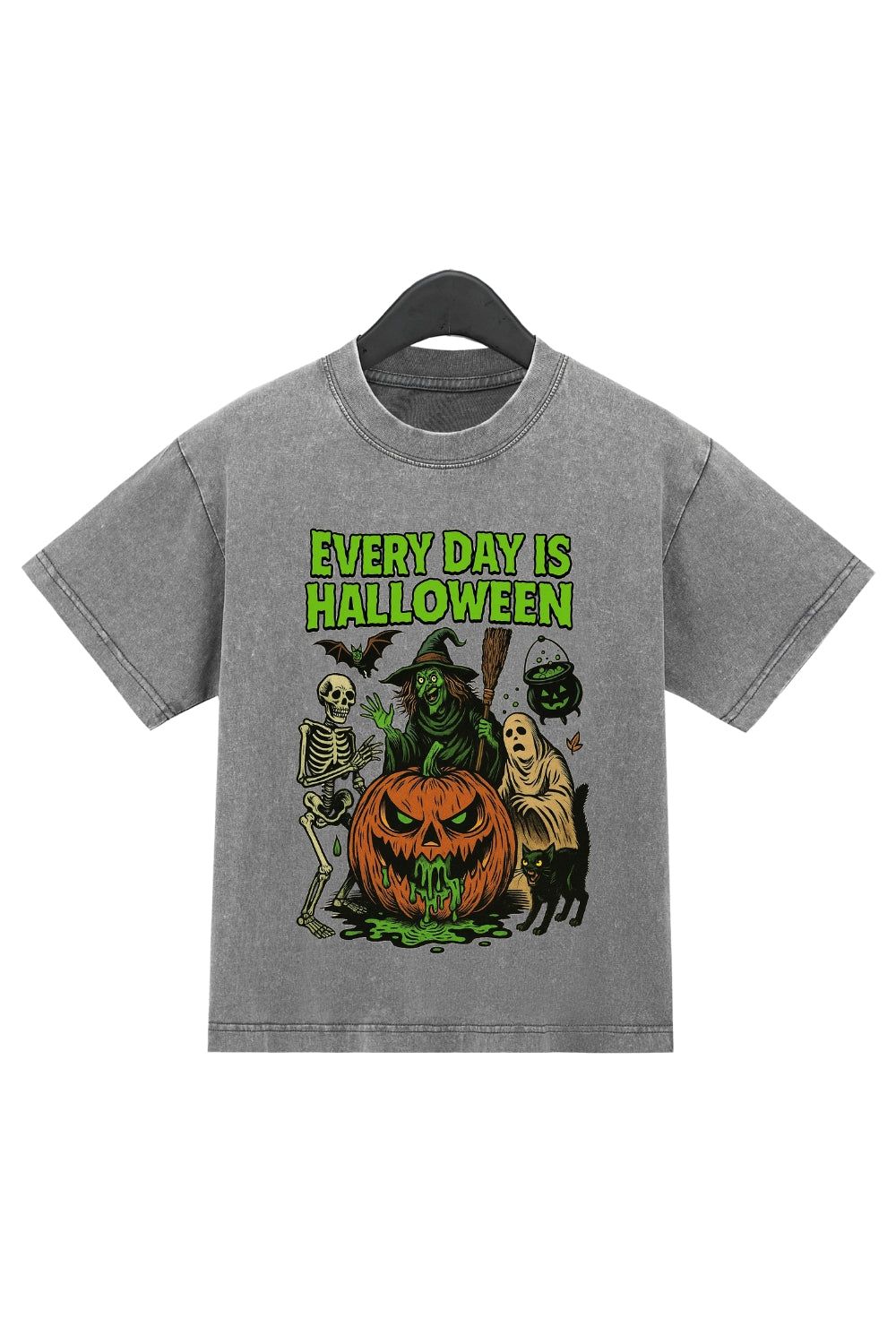 Every Day Is Halloween Spooky Washed Crop Top For Women