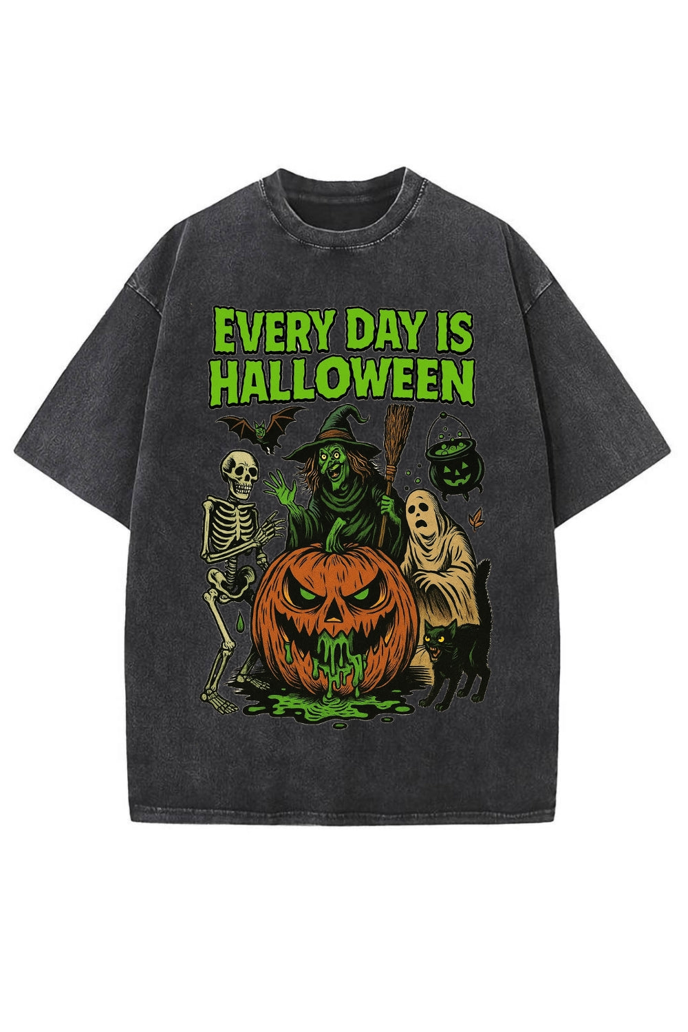 Every Day Is Halloween Spooky Vintage Washed Tee