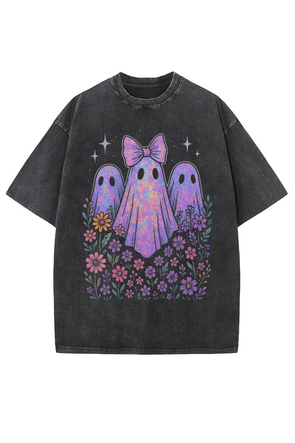 Iridescent Ghost Coquette Halloween Vintage Washed Tee
