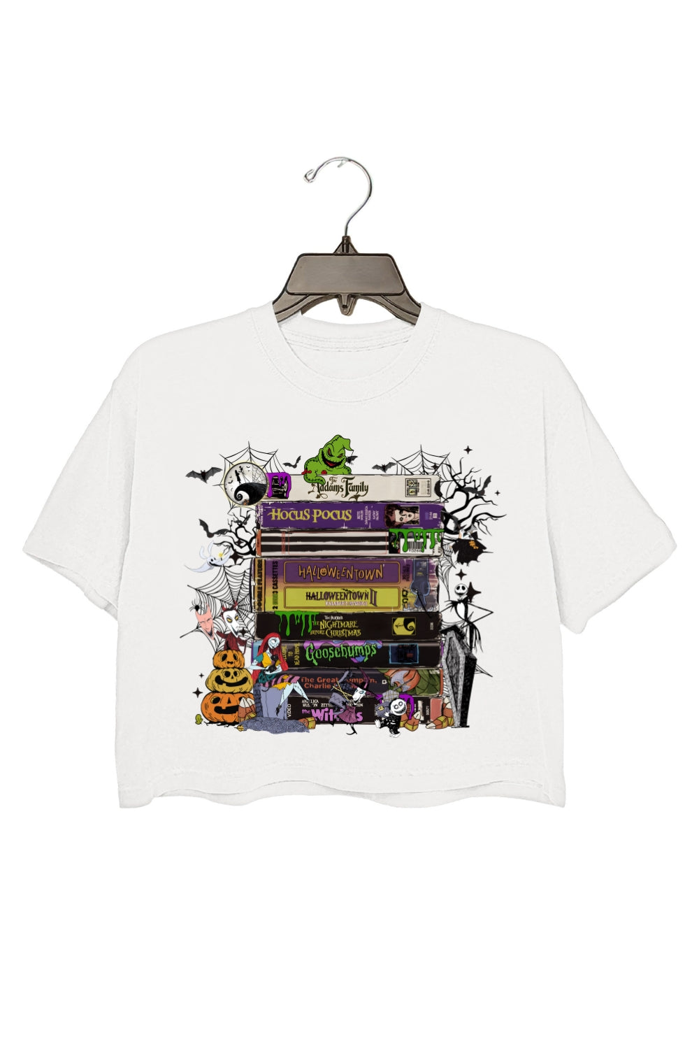 90s Halloween Nightmare VHS Crop Top For Women
