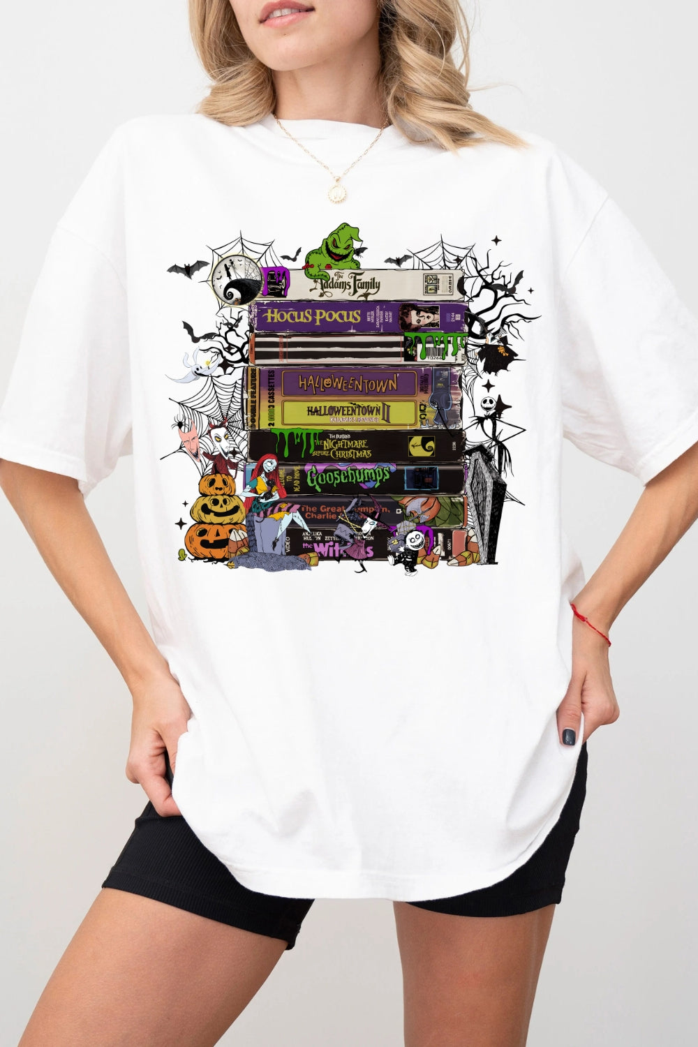 90s Halloween Nightmare VHS Tee For Women