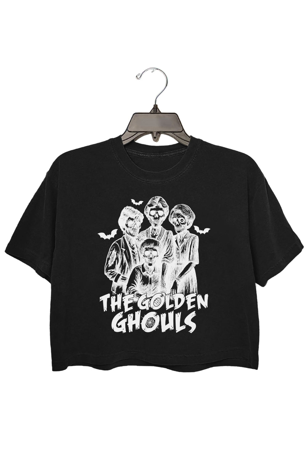 The Golden Ghouls Squad Girly Halloween Crop Top For Women
