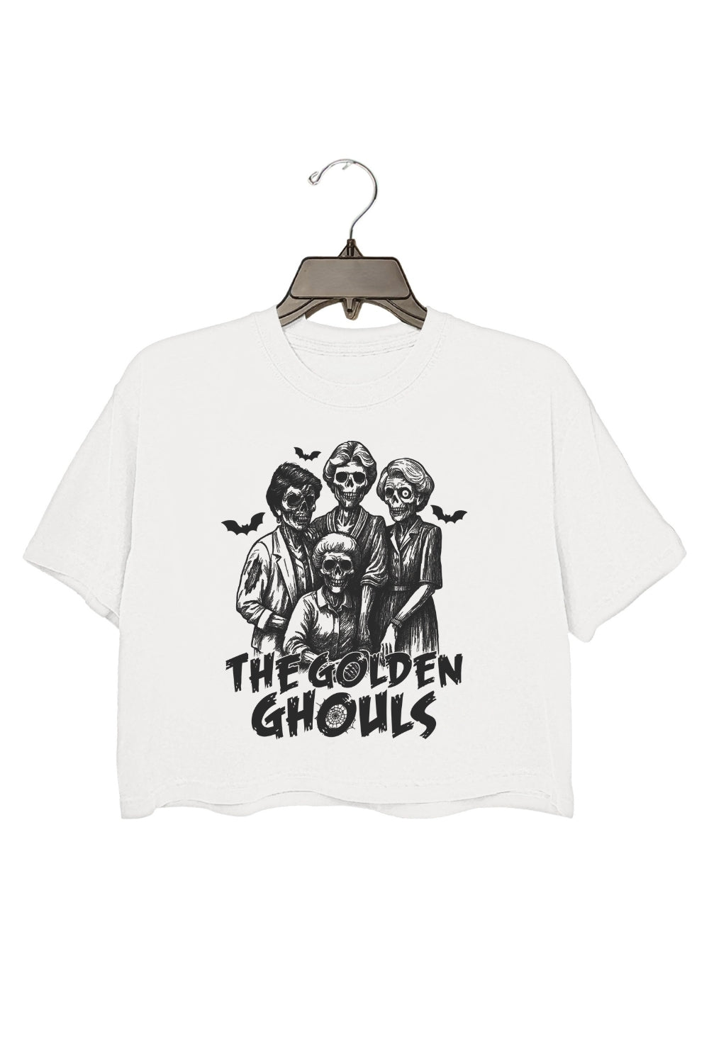 The Golden Ghouls Squad Girly Halloween Crop Top For Women