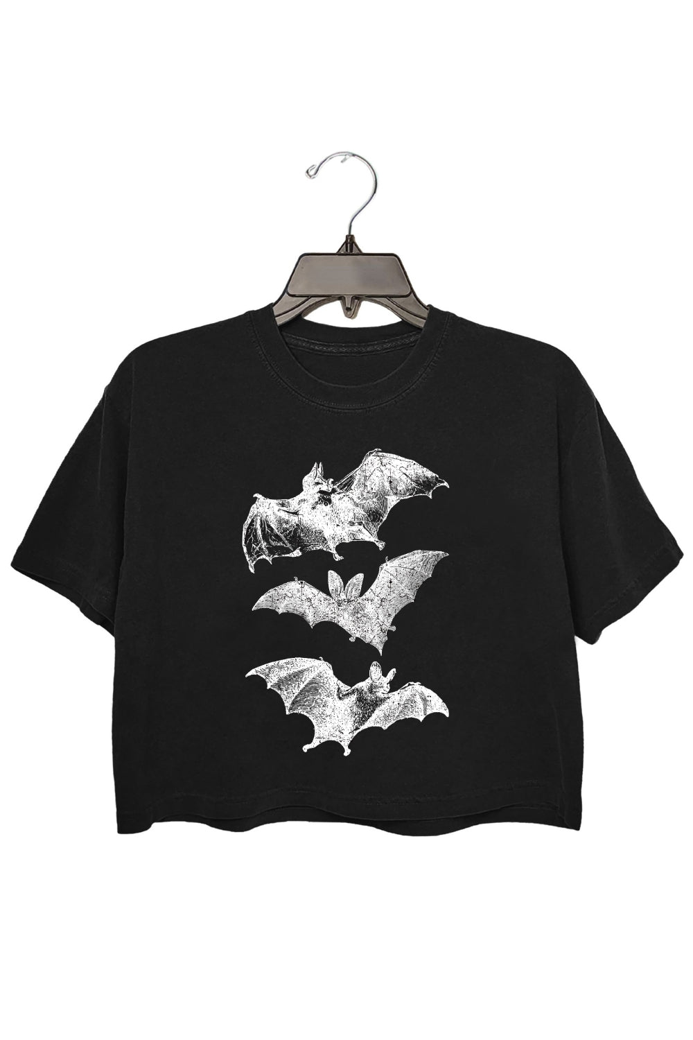 Vintage Y2K Bats Spooky Vibes Crop Top For Women