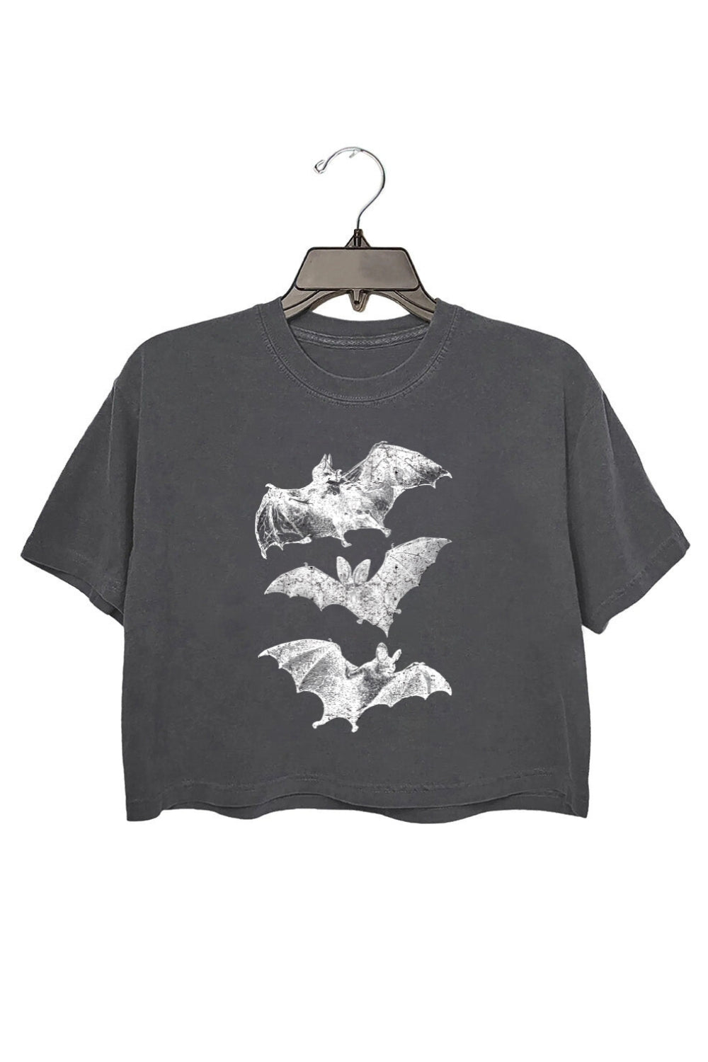 Vintage Y2K Bats Spooky Vibes Crop Top For Women