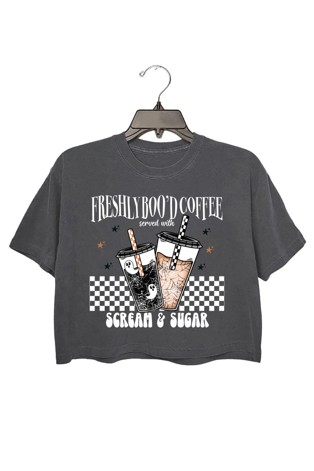 Freshly Boo’d Coffee Halloween Crop Top For Women