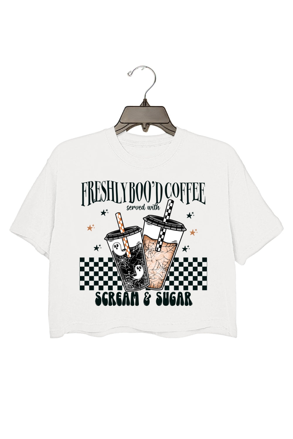 Freshly Boo’d Coffee Halloween Crop Top For Women