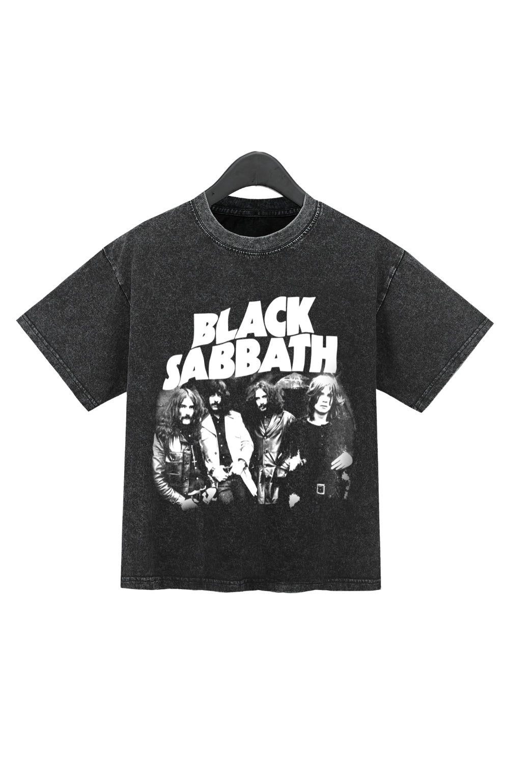Black Sabbath Merch Washed Crop Top For Women