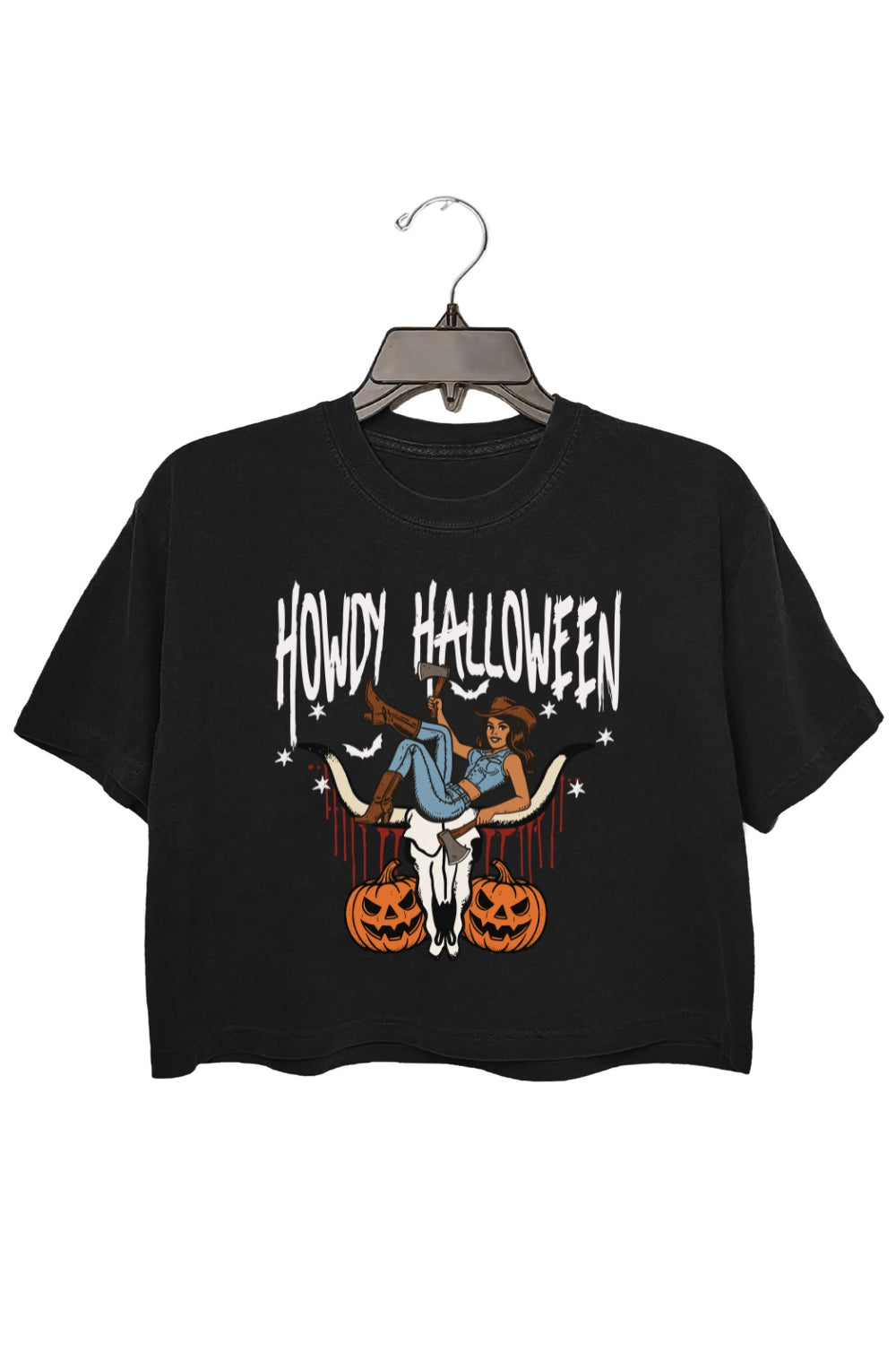 Howdy Halloween Cowgirl Western Crop Top For Women