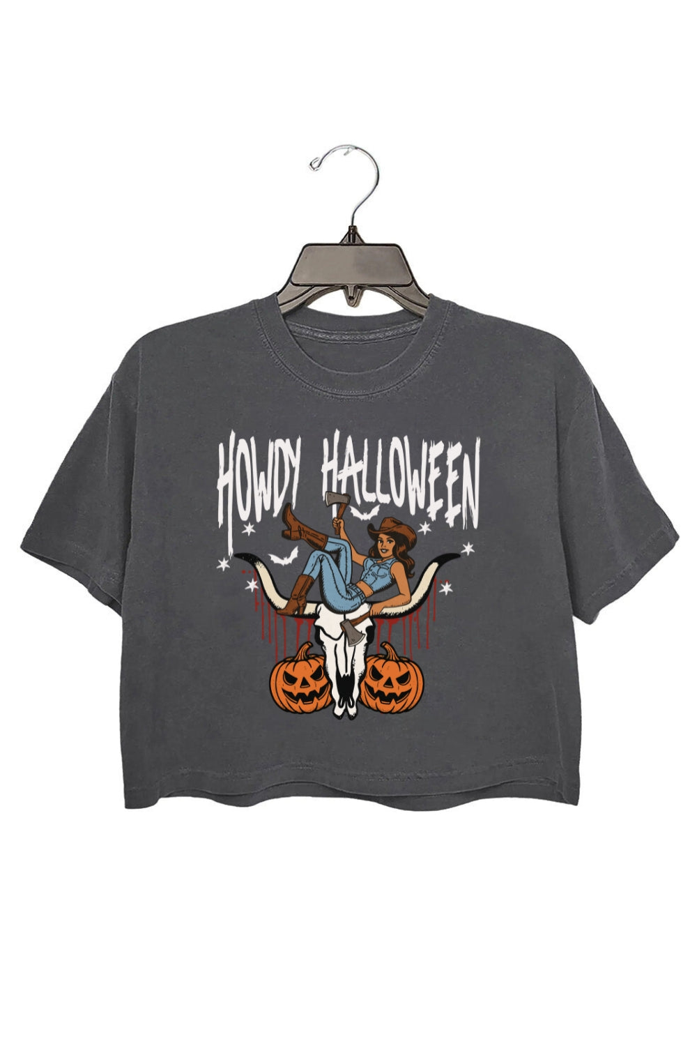 Howdy Halloween Cowgirl Western Crop Top For Women