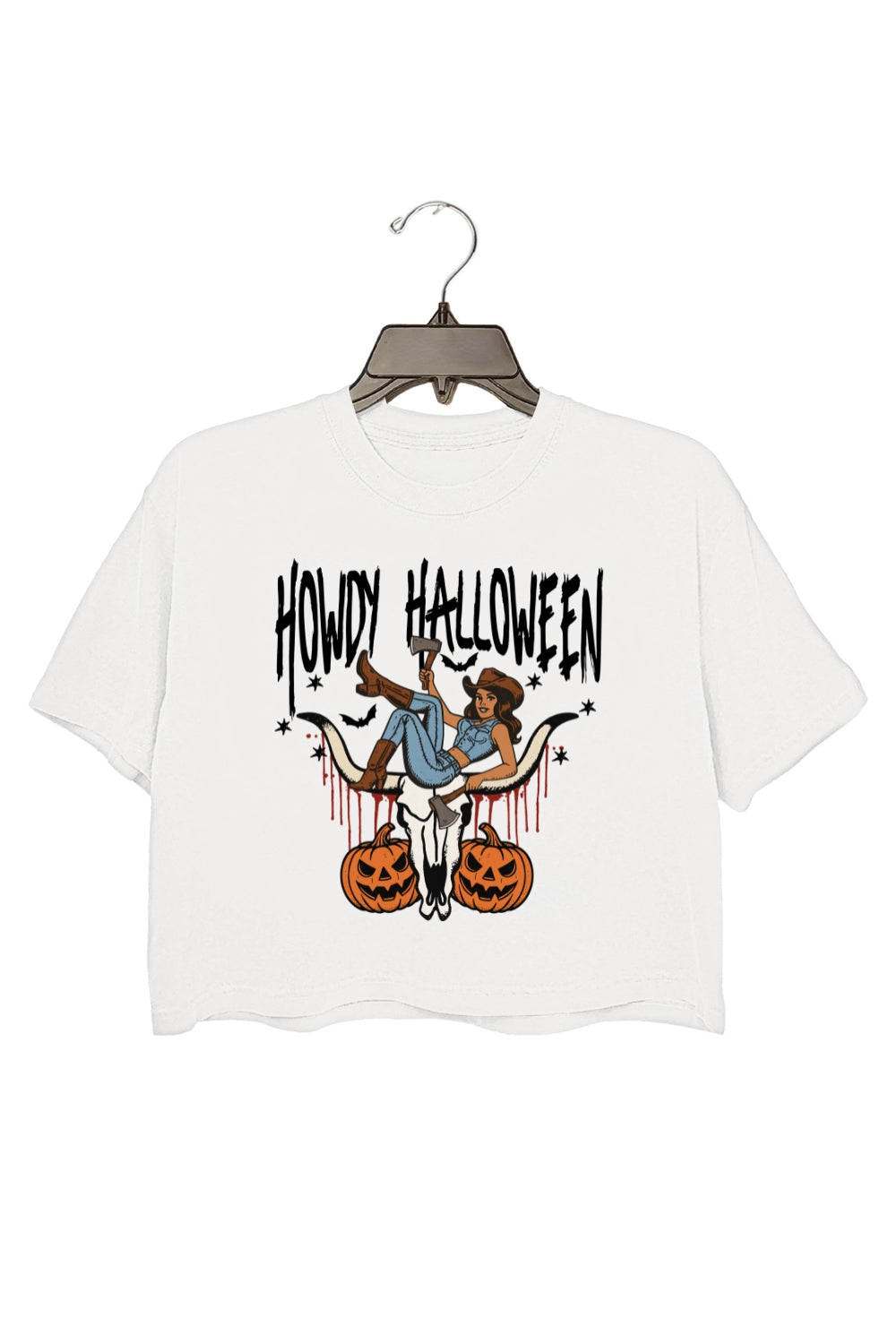 Howdy Halloween Cowgirl Western Crop Top For Women