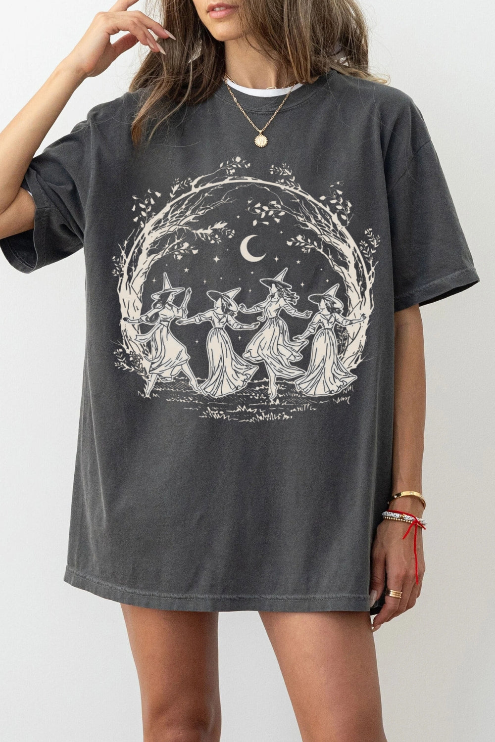 Girly Halloween Witchy Vibes Tee For Women