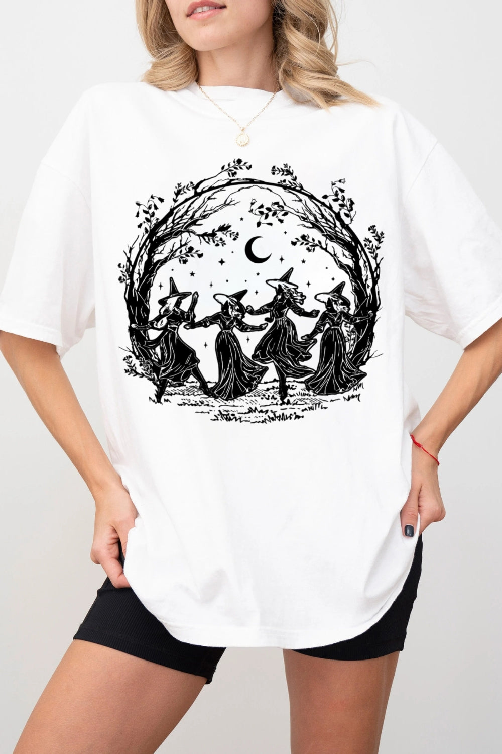 Girly Halloween Witchy Vibes Tee For Women