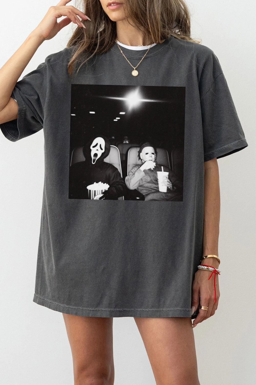 Retro 90s Scream Horror Movie Funny Tee For Women