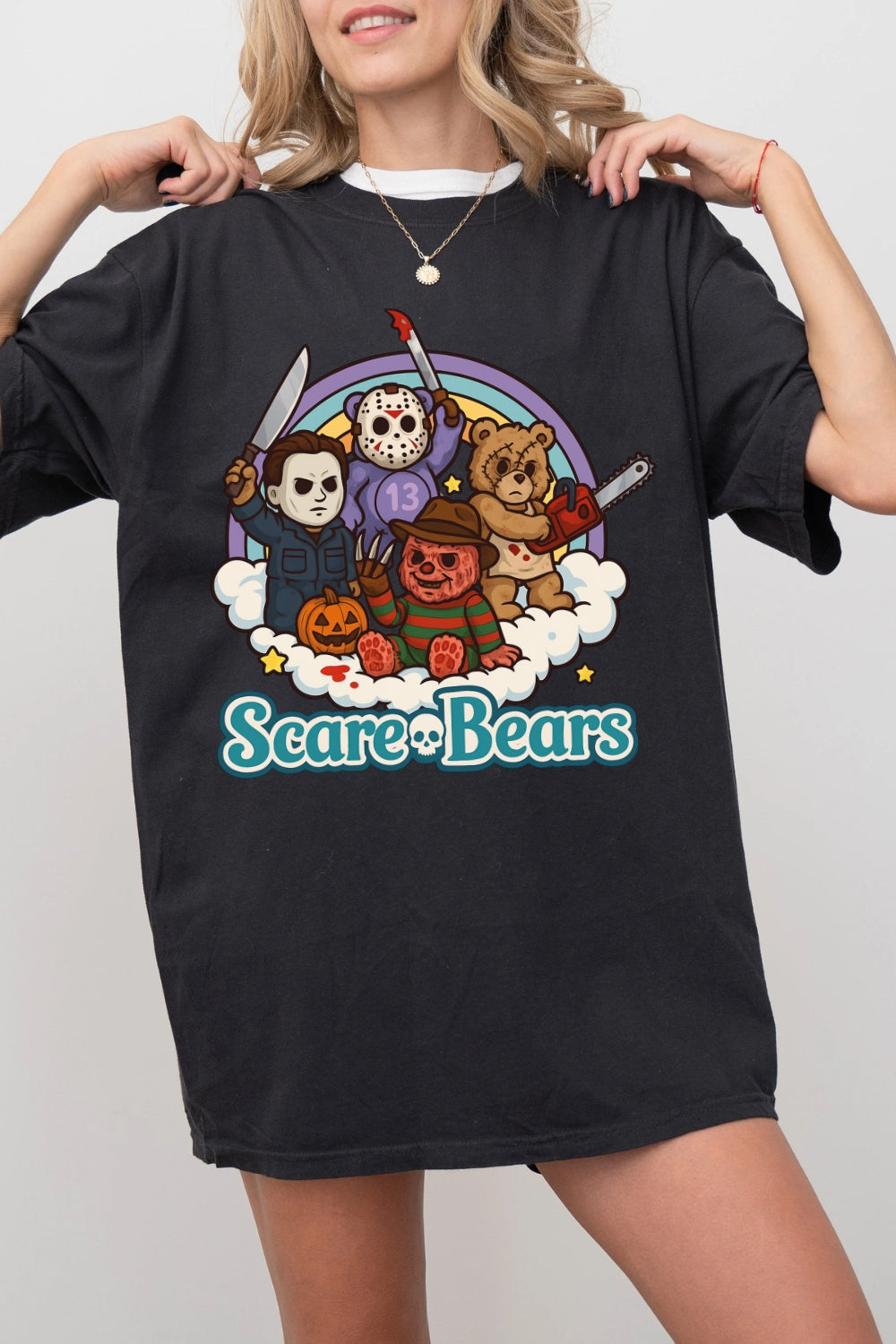 Scare Bears Funny Halloween Horror Tee For Women