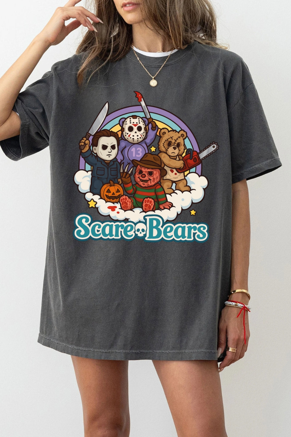 Scare Bears Funny Halloween Horror Tee For Women