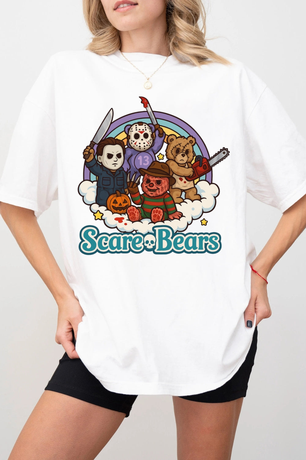 Scare Bears Funny Halloween Horror Tee For Women