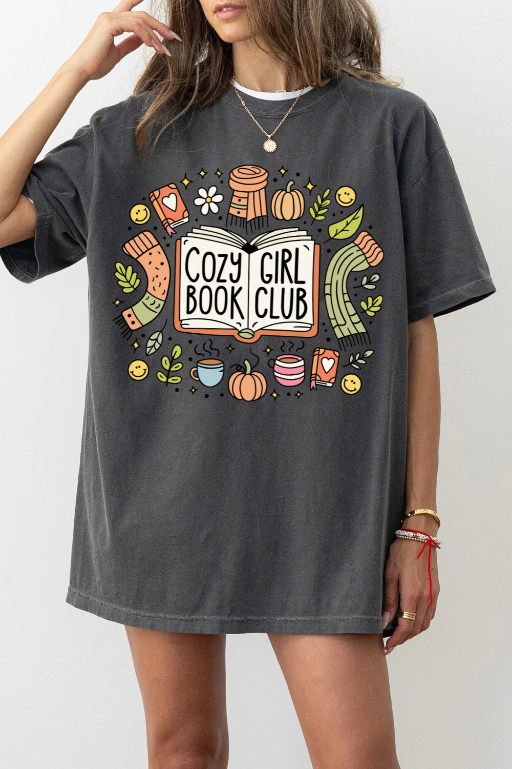 Cozy Girl Book Club Trendy Bookish Tee For Women