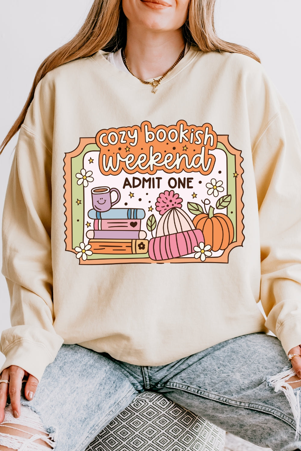 Cozy Bookish Weekend Sweatshirt For Women