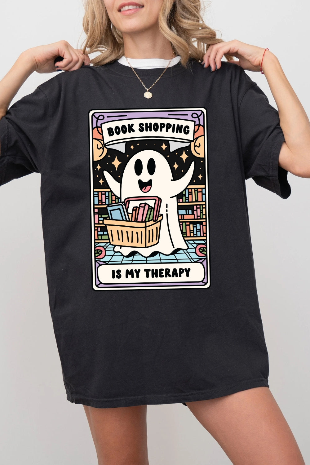 Book Shopping Is My Therapy Tee For Women