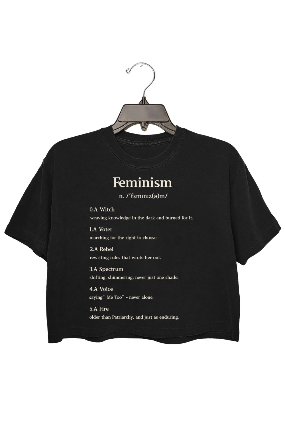 Definition Of Feminism Crop Top For Women