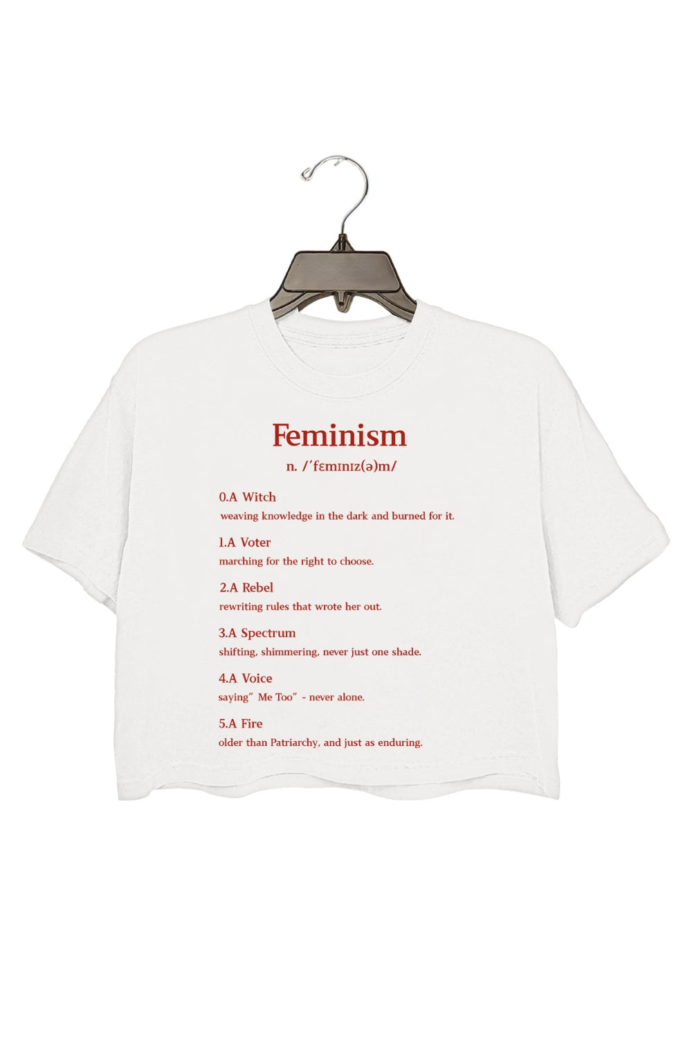 Definition Of Feminism Crop Top For Women