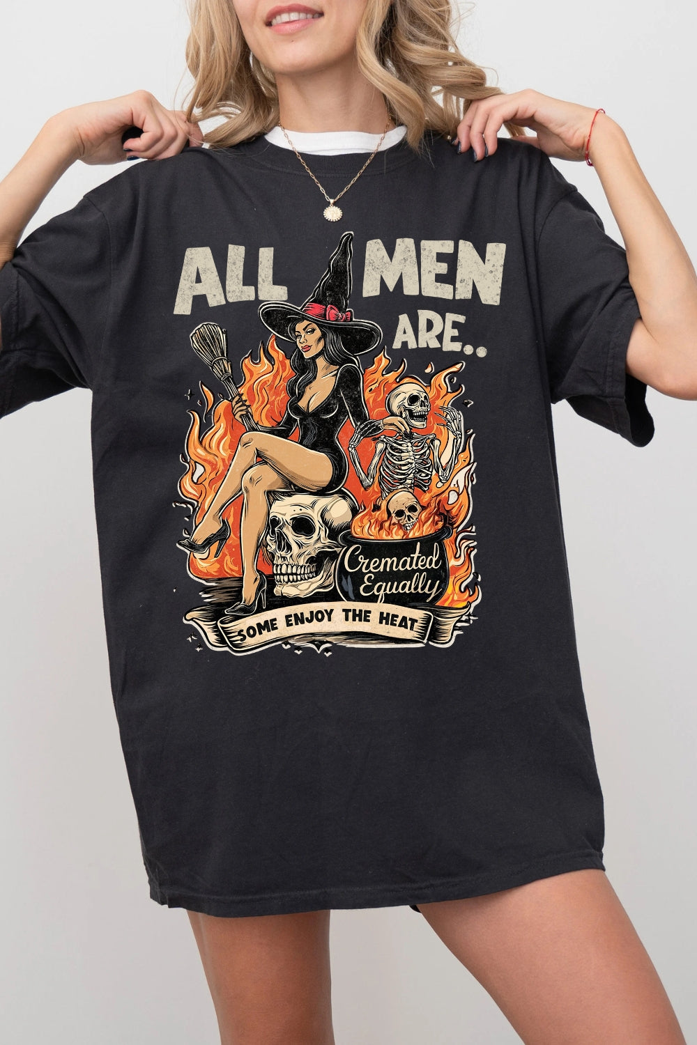 All Men Are... Feminist Witch Tee For Women